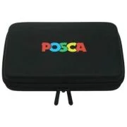 Mapa PVC dur UNIBALL, echipata cu 24 markere, 26x18x6 cm, Posca (M1646)