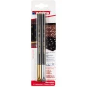 Marker Edding 1200 tip carioca, varf 1-3 mm auriu/argintiu blister