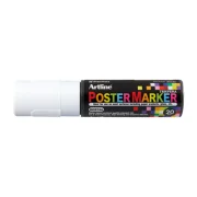 Marker pentru poster ARTLINE, corp plastic, varf tesit 20mm - alb