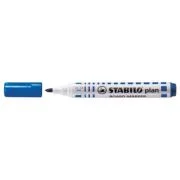 Marker pentru tabla Stabilo Plan 64, varf rotund, 2. 5-3. 5mm, albastru