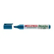 Marker permanent Edding 22 Ecoline, corp plastic, varf tesit 1-5 mm, albastru