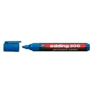 Marker permanent Edding 300, corp plastic, varf rotund, 1. 5-3 mm, albastru
