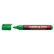 Marker permanent Edding 300, corp plastic, varf rotund, 1. 5-3 mm, verde