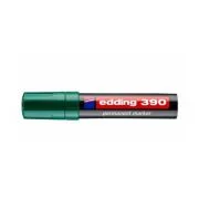 Marker permanent Edding 390, corp plastic, varf retezat 4-12 mm, verde