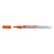 Marker permanent Edding 751 cu vopsea, corp metalic, varf rotund, 1-2 mm, portocaliu