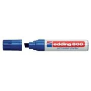 Marker permanent Edding 800, corp aluminiu, varf retezat, 4-12 mm, albastru