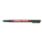 Marker permanent Edding OHP 140S, corp plastic, varf rotund, 0. 3 mm, rosu