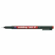 Marker permanent Edding OHP 141F, corp plastic, varf rotund, 0. 6 mm, rosu