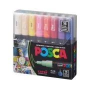 Marker UNI PC-1M 0. 7 mm, set 16 culori, Posca