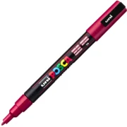 Marker UNI PC-3M 0. 9-1. 3 mm, rosu inchis, Posca