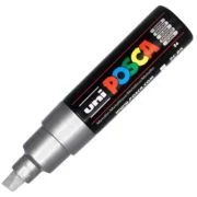 Marker UNI PC-8K 8. 0 mm, varf tesit, argintiu, Posca