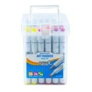 Markere cu 2 Capete, 6 mm-3 mm, 36 Culori/Set, S-COOL