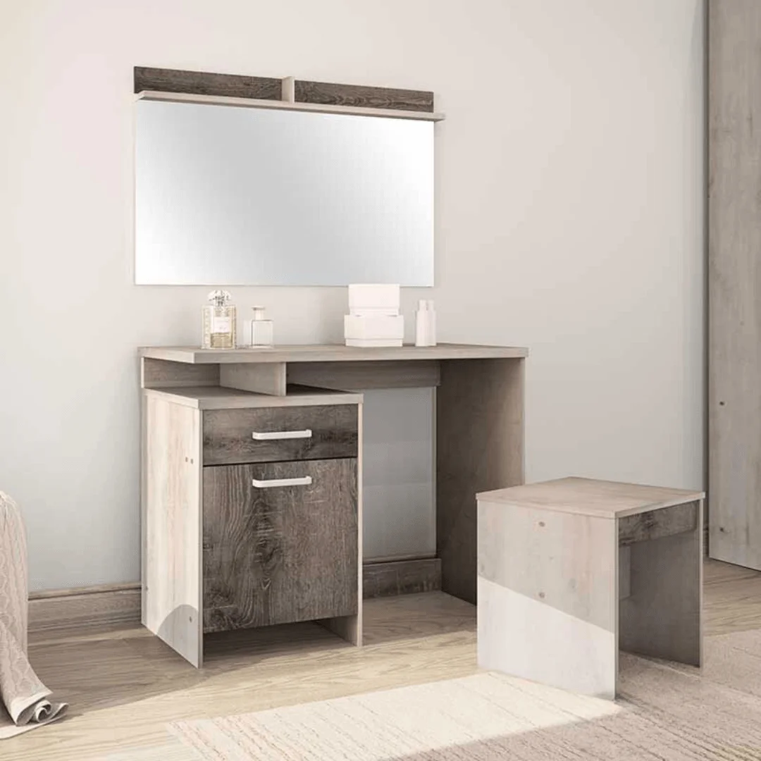 Masa de toaleta MDF Olympus 90 x 75 x 39  cu oglinda 80 x 50 cm