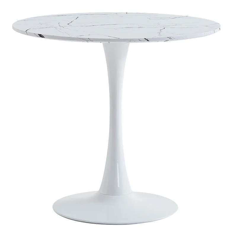 Masa dining Balou II, MDF, Alb, 80x80x75 cm