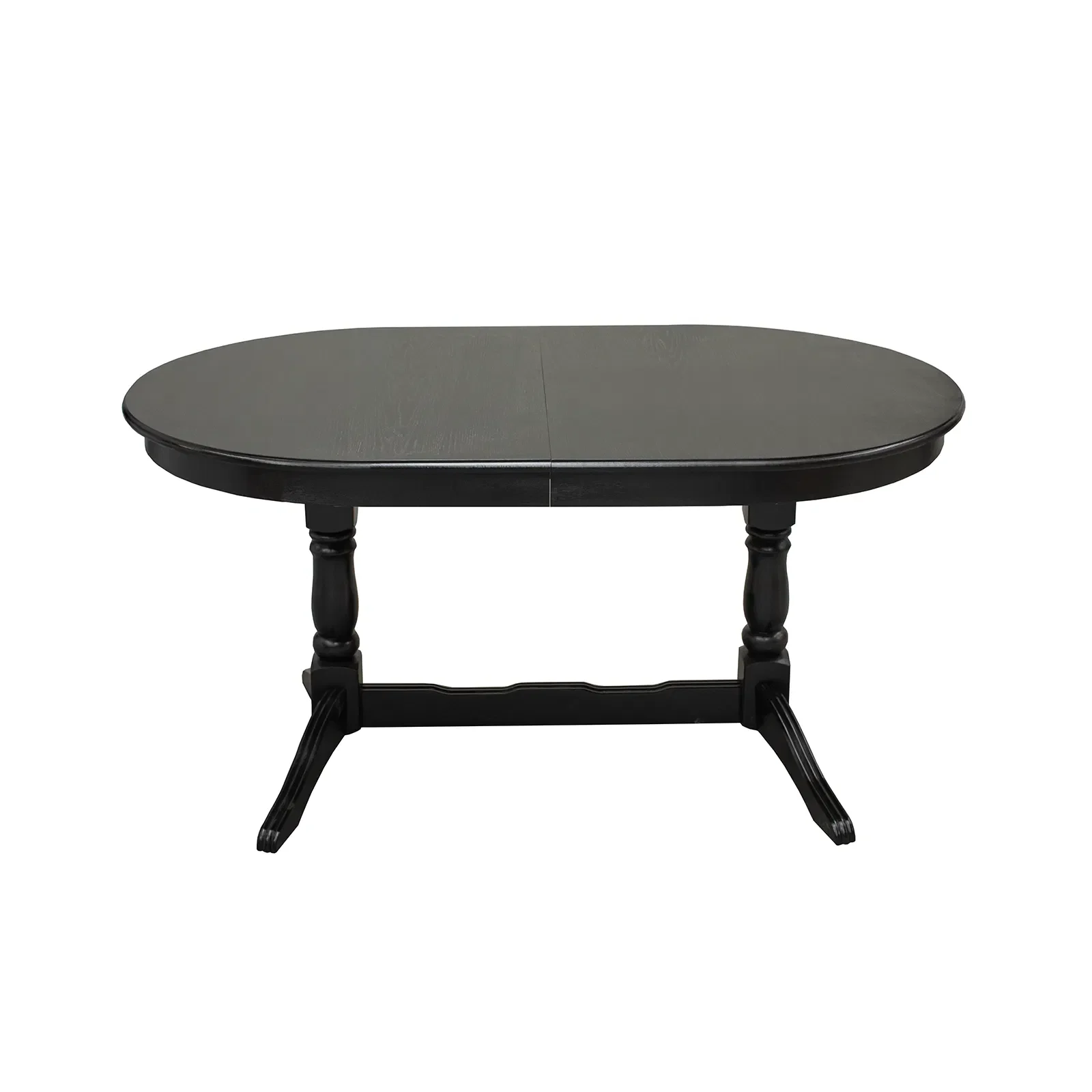 Masa extensibila EUROPA, lemn masiv, ovala, wenge, 160 240x90x70 cm