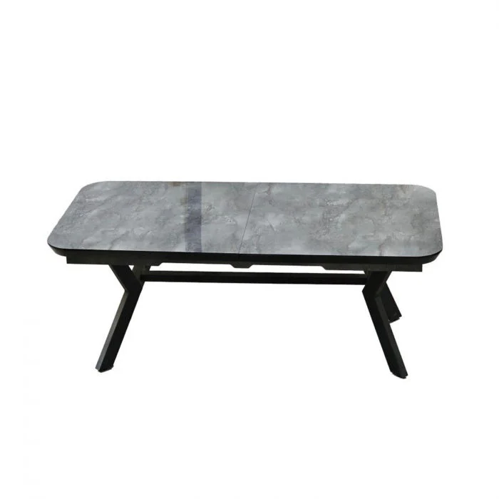 Masa extensibila HOGU, dreptunghiulara, marmura gri, 195 275x100x73 cm