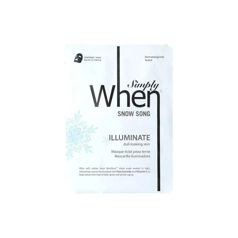 Masca faciala pentru luminozitate cu vitamina C si niacinamida Snow Song, 23ml, Simply When