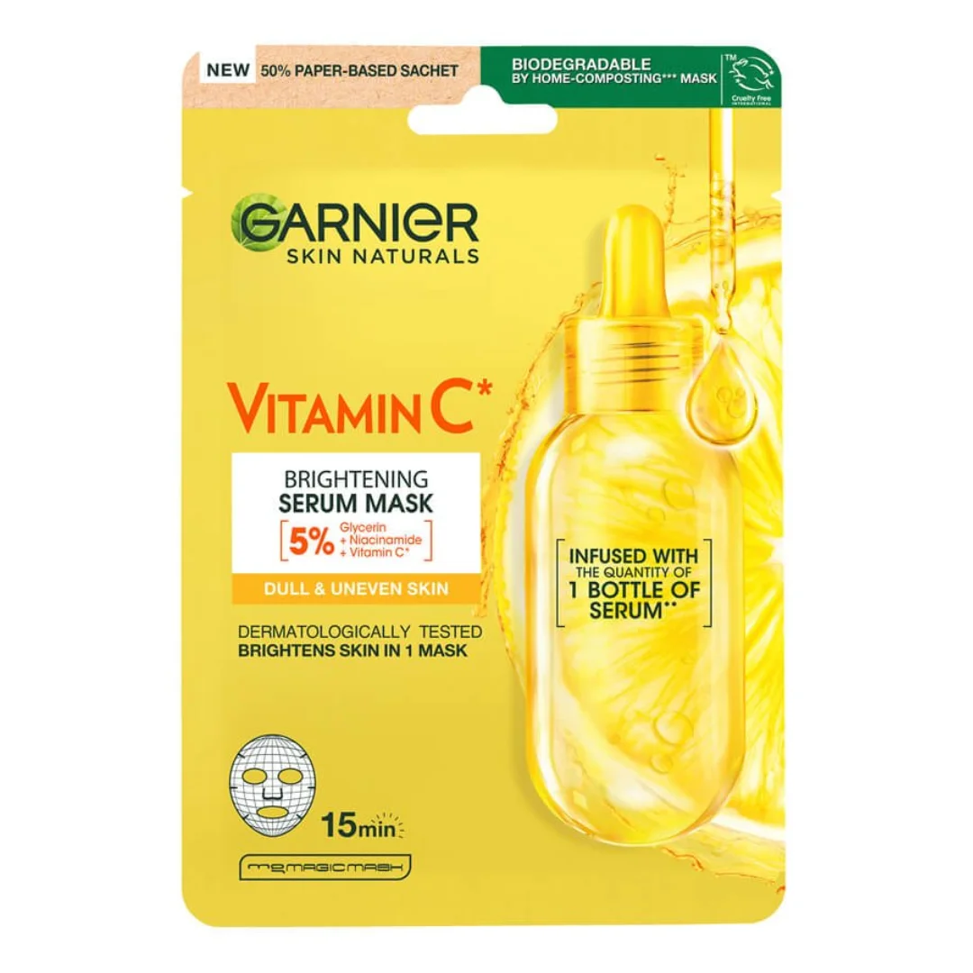Masca servetel cu vitamina C Skin Naturals, 28 g, Garnier