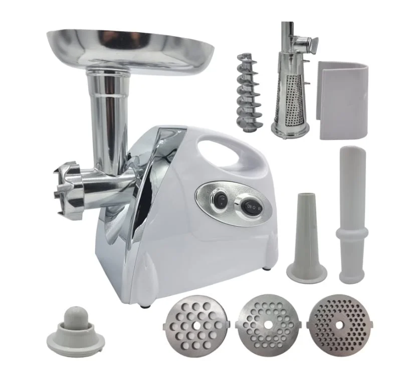 Masina de tocat carne electrica 3000W *4 in 1* cu adaptor rosii, carnati, chitele; 3 site inox, PROFESSIONAL CAMPION CMP0802