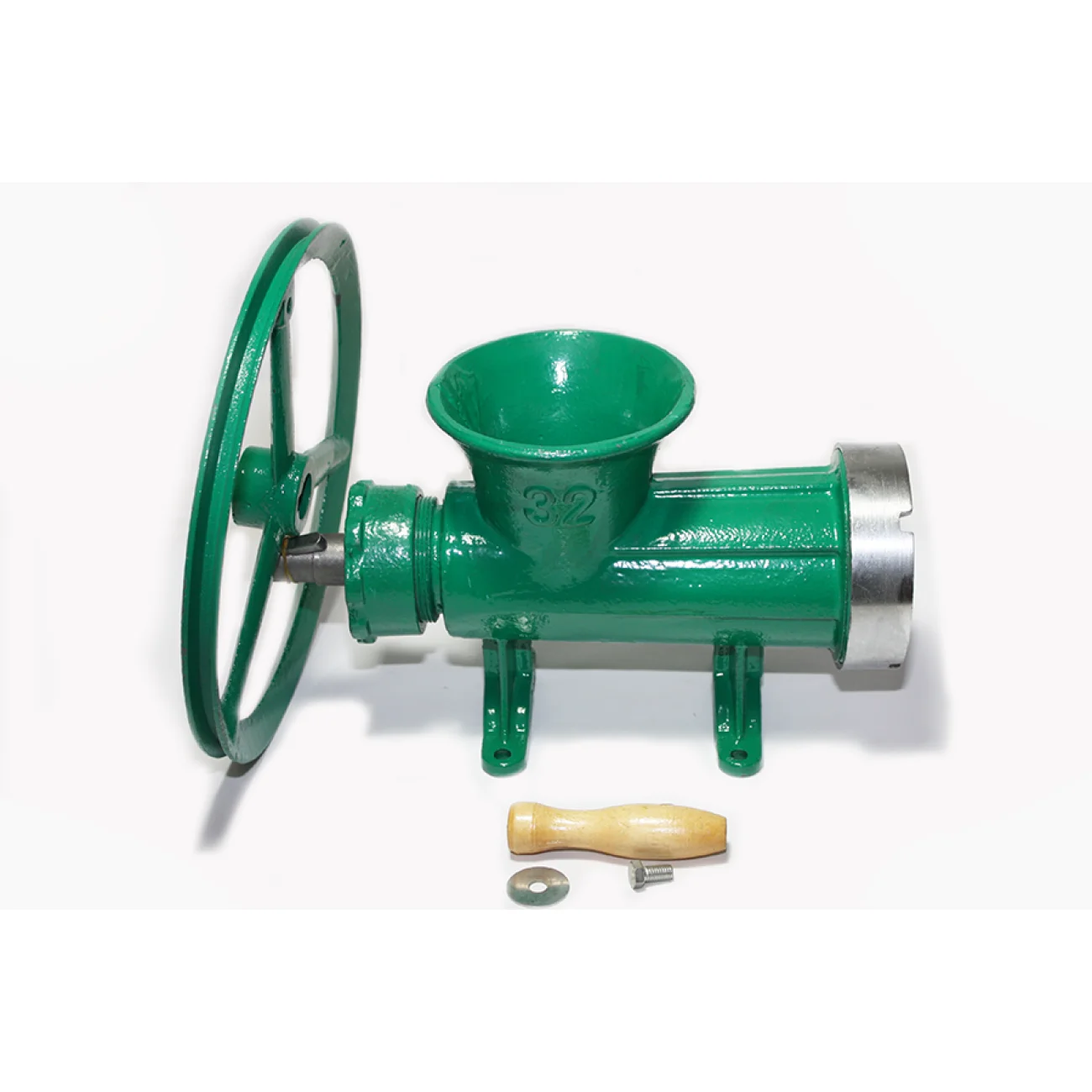 Masina de Tocat Carne Manuala, Nr.32, din Fonta cu Rulment si Fulie, Micul Fermier