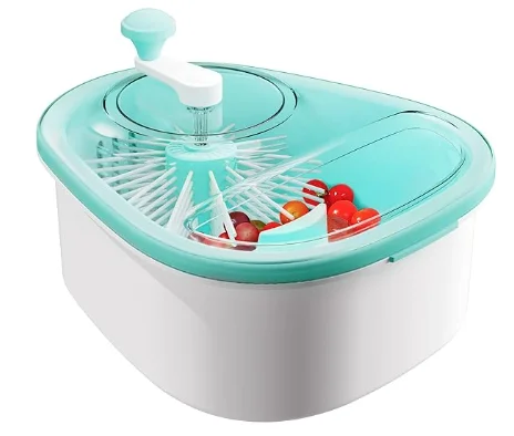 Masina manuala cu perie si manivela pentru spalarea fructelor si legumelor