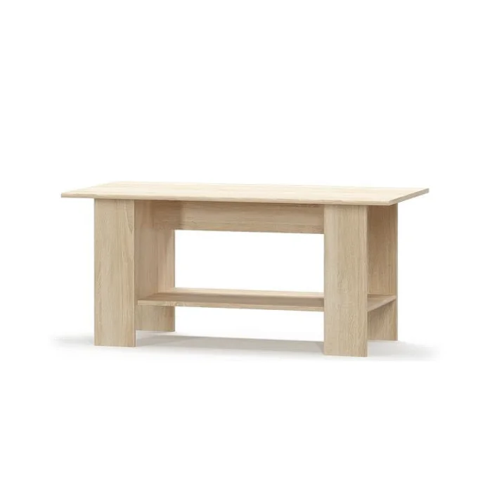 Masuta de cafea TIPS, cu raft, stejar sonoma, 120x59x55,5 cm