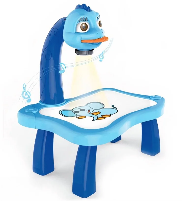 Masuta Pentru Desenat Albastra cu Proiector si Diapozitive  20 x 15 cm