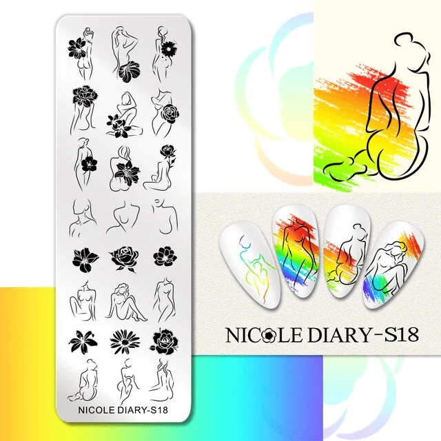 Matrita metalica pentru decor unghii ND-S18 - ND-S18 - Everin.ro