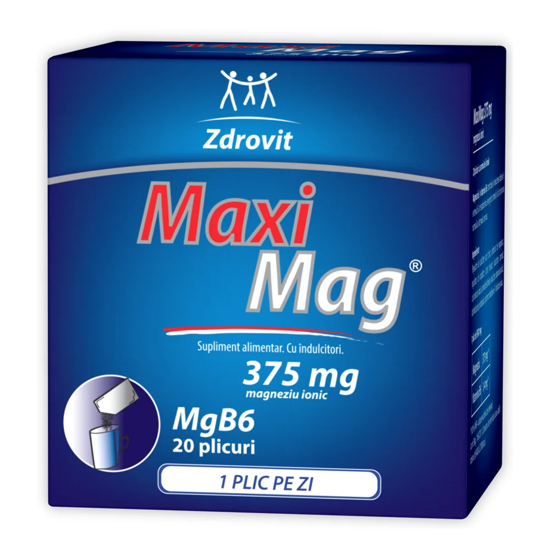 MaxiMag, 375mg, 20 plicuri, Zdrovit