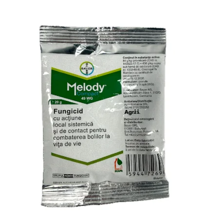 Melody Compact 49WG 20 gr fungicid sistemic si de contact, Bayer, mana (vita de vie)