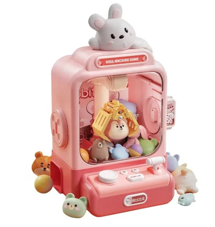 Mini masina de prins jucarii culoare roz accesorii incluse