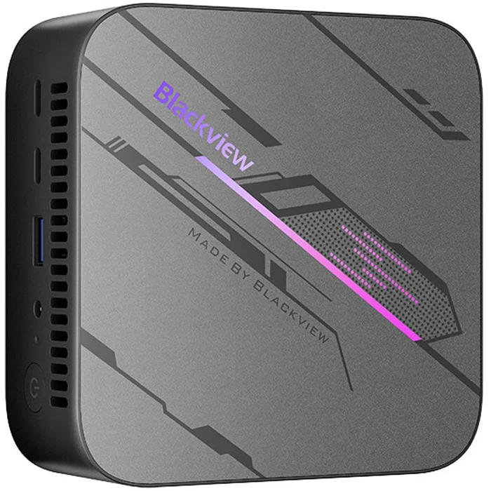Mini PC Blackview MP100 Pro, Intel i9 12900HK, 16GB RAM   1TB, Windows 11 Pro, WiFi, HDMI   DP1.4, Bluetooth 5.2, 8x USB-A 3.1, USB-C, RGB Light