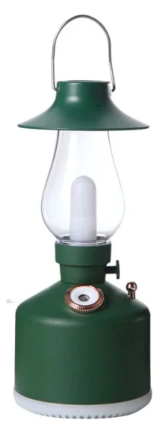 Mini umidificator VERDE cu lampa vintage si schimbare de culoare