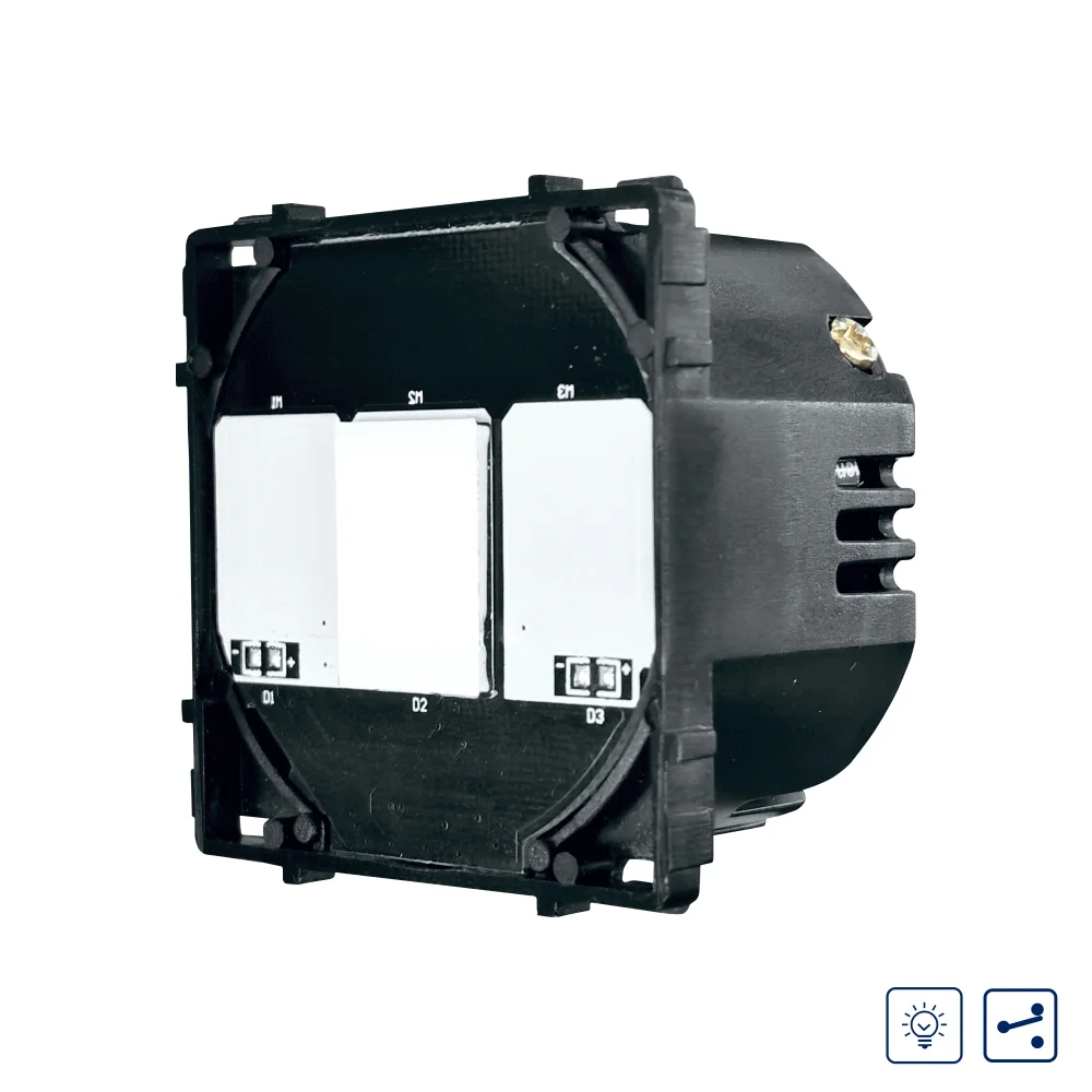 Modul Intrerupator Simplu cu Variator, Cap Scara/Cruce cu Touch LUXION