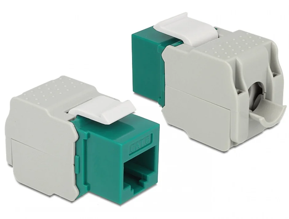Modul Keystone RJ45 la LSA Cat.6 UTP Verde, Delock 86349