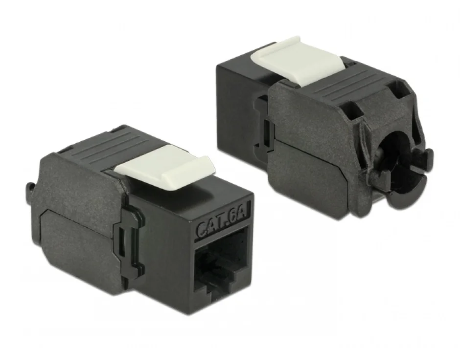 Modul Keystone RJ45 la LSA Cat.6A UTP Negru, Delock 86267