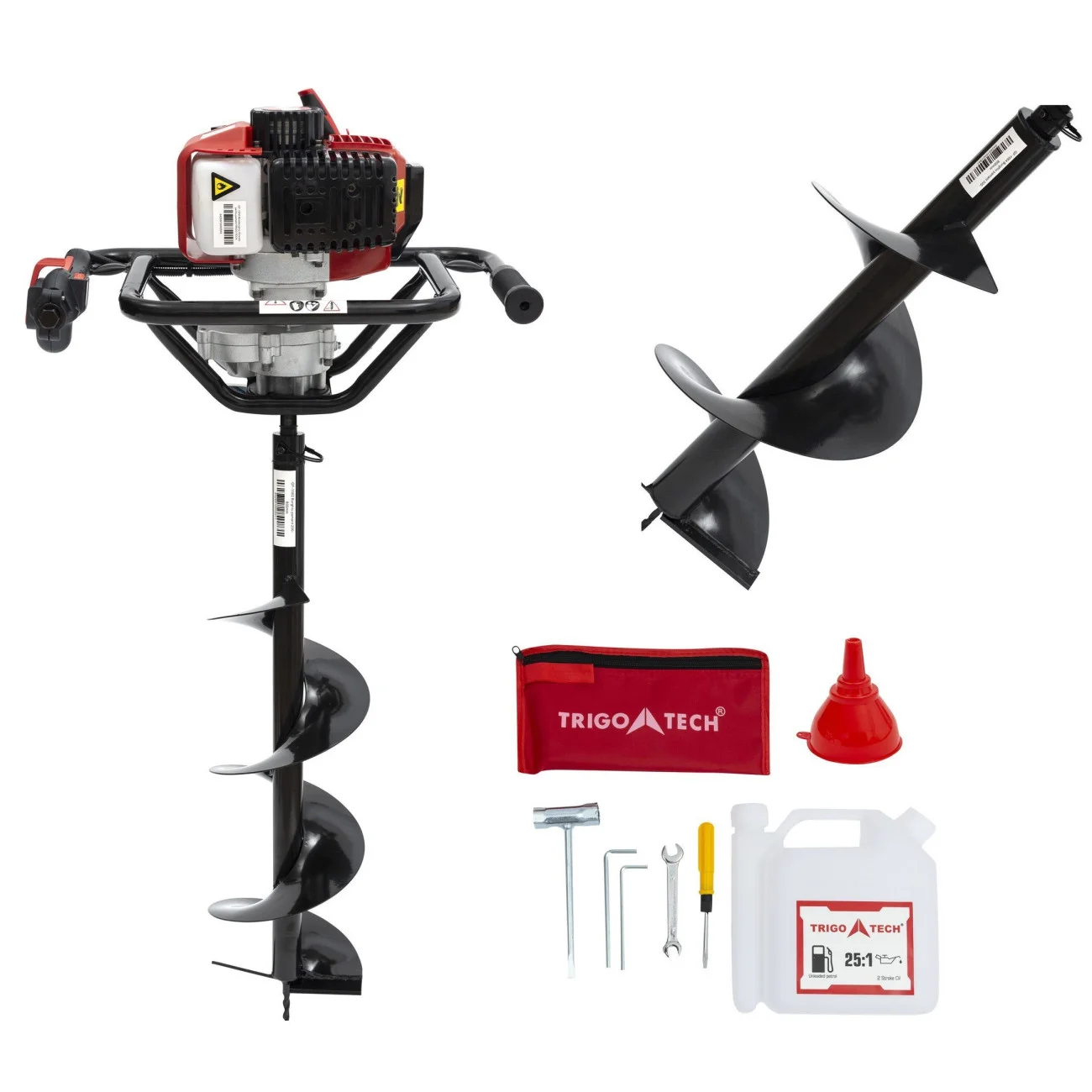 Motoburghiu - Foreza Pamant - Micul Fermier - Putere 2 CP + 2 x burghie 200, 300mm