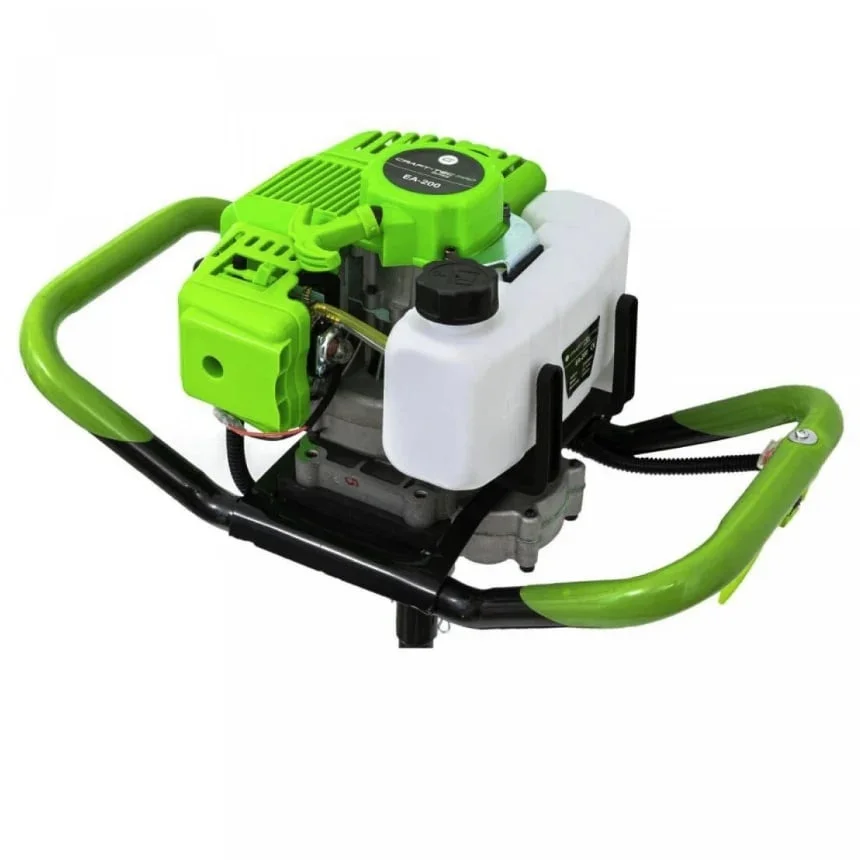 Motoburghiu pe benzina 58cc, 6.1kW, 8.1CP, motor 2 timpi, fara burghiu, verde, Craft-Tec MX200
