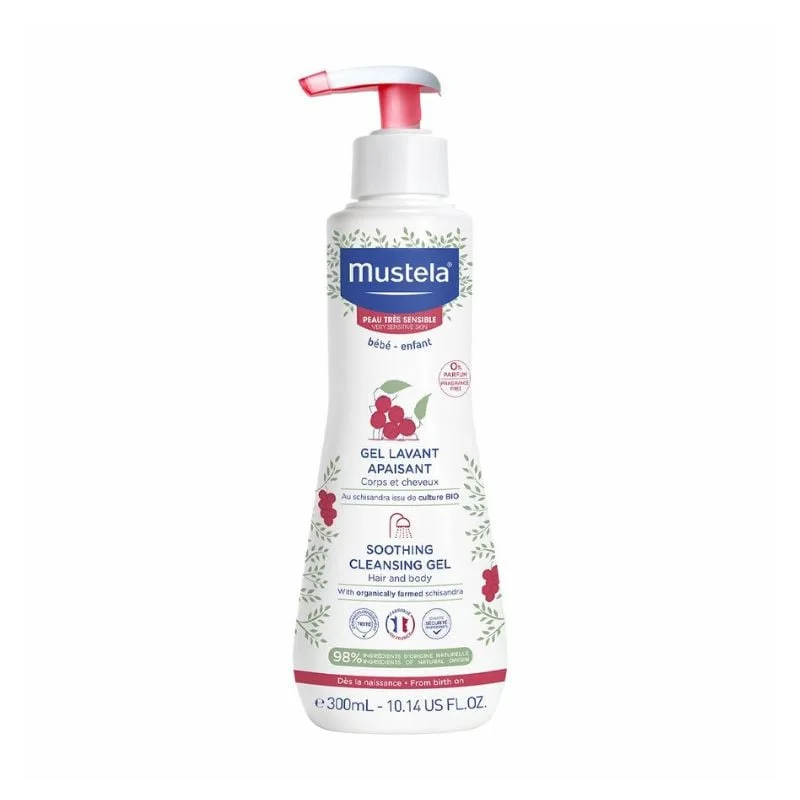 MUSTELA Gel curatare calmant pentru piele sensibila, 300 ml