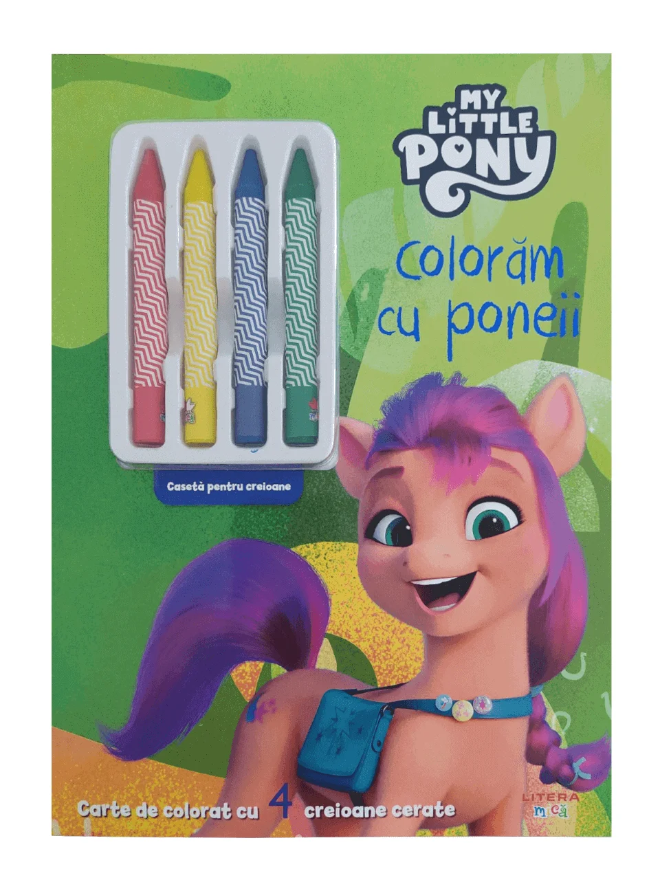 My Little Pony. Coloram cu poneii. Carte de colorat cu 4 creioane cerate