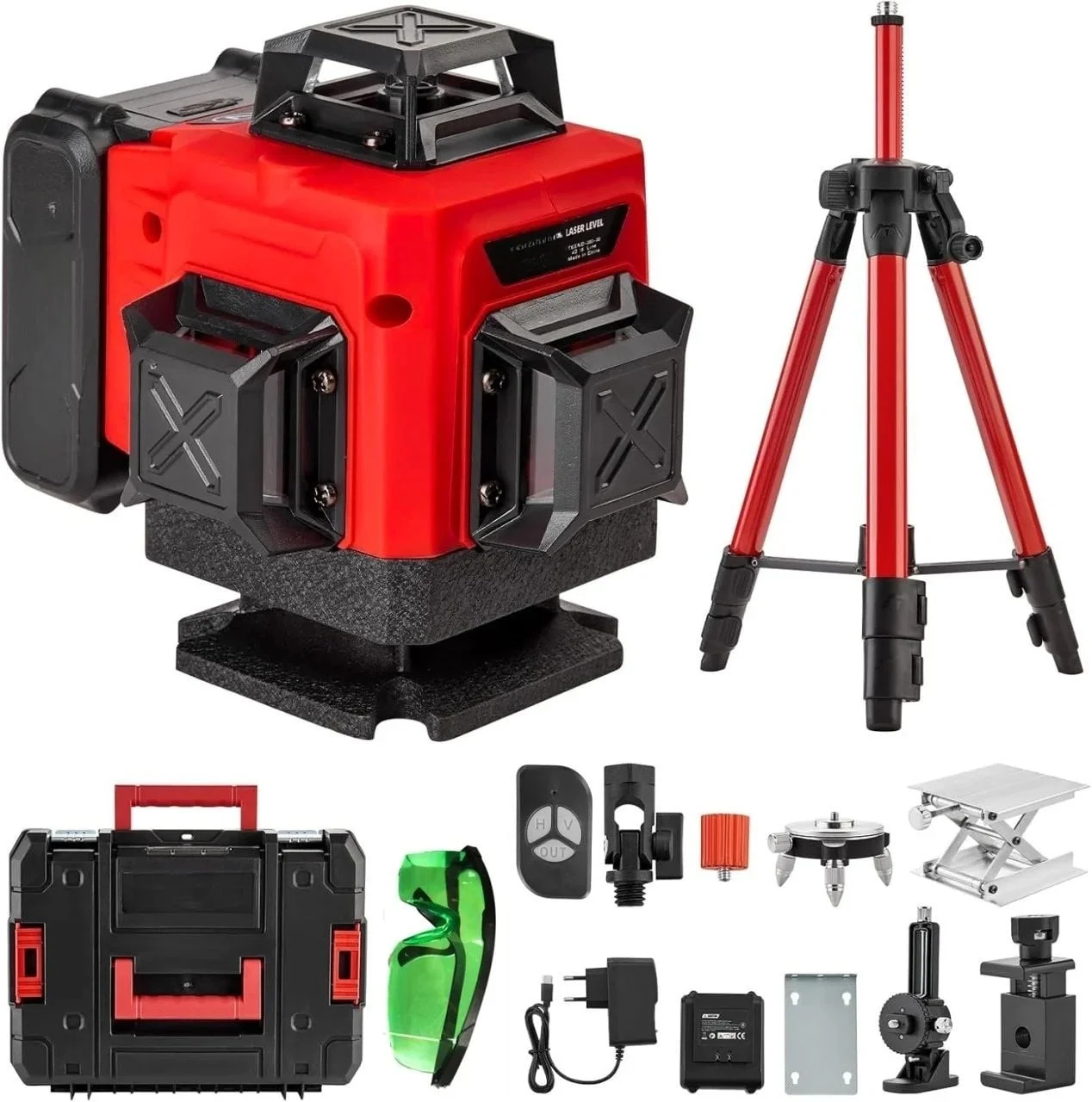 Nivela Laser cu Trepied 16 Linii, 25m, Display LCD, Timp de Nivelare ≤ 5s, ±0.2 mm/1m, Profesional, CAMPION PROFESIONAL CMP1727