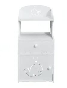 Noptiera cu 3 rafturi 51 x 24 x 17 cm Alb