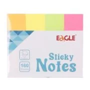 Notes adeziv index Eagle 659-4N, 160 coli, 15x50mm, hartie, 4 culori neon