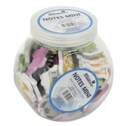 Notes adeziv Office Cover SN4523, 50 coli, 45x45mm, diverse culori, 5 forme, 75 buc/borcan