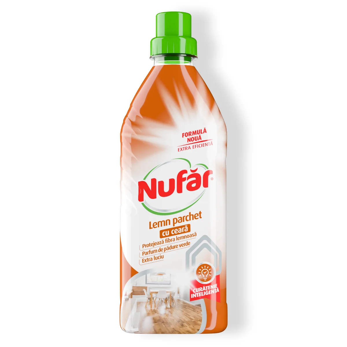 Nufăr Lemn și Parchet Cu Ceară, Curăță și Protejează Suprafețele Din Lemn Sau Laminate, 750 Ml