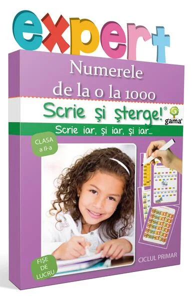Numerele de la 0 la 1000. Scrie și șterge! Expert (6-8 ani) - Paperback - *** - Gama
