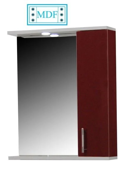 Oglinda seria 020, front MDF, bordo, 55x71 cm