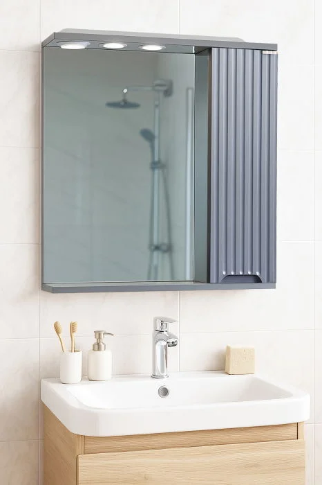 Oglinda Seria 033, front  MDF, antracit, 60x71 cm