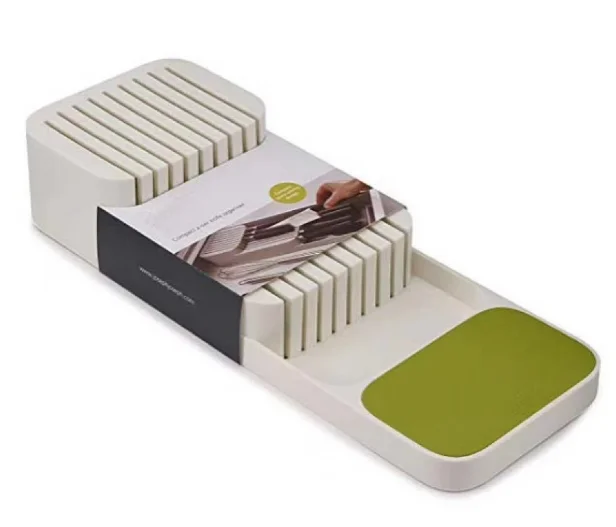 Organizator / suport pentru cutite 2 nivele pentru 18 cutite Alb