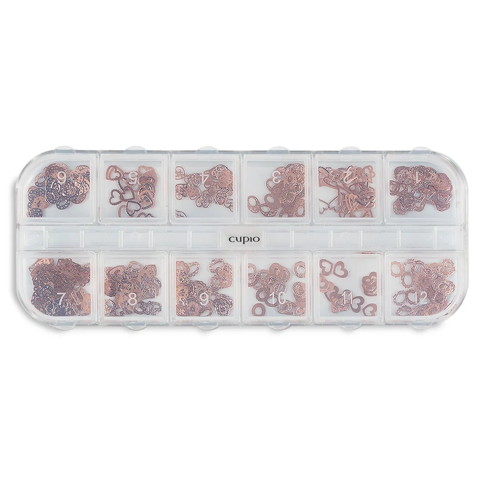 Ornamente metalice unghii set 12 Darling